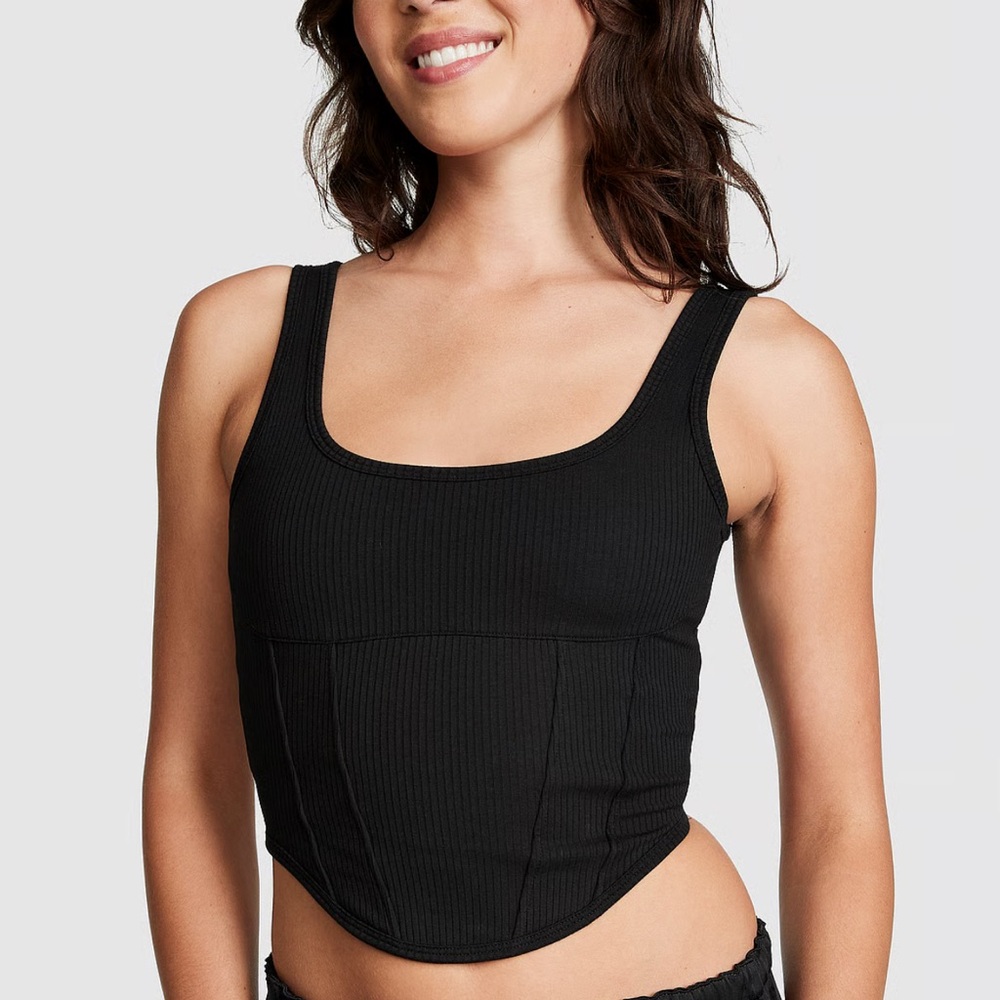 PINK VICTORIA SECRET THE CINCHED CORSET TOP